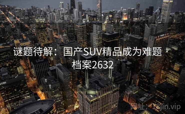 谜题待解：国产SUV精品成为难题 · 档案2632