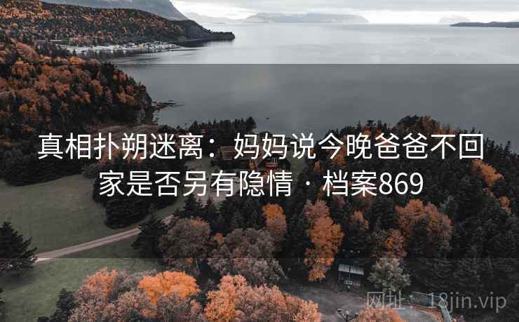 真相扑朔迷离：妈妈说今晚爸爸不回家是否另有隐情 · 档案869